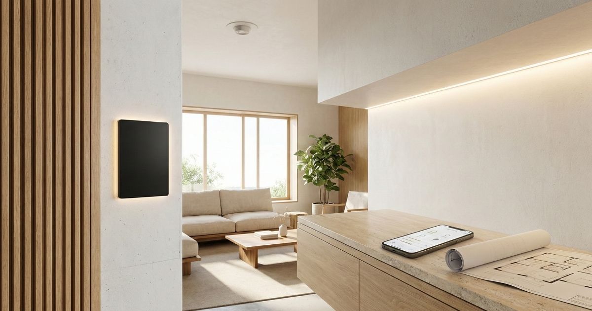 Fundamentos de automação residencial aplicados com tecnologia discreta e integrada ao projeto.