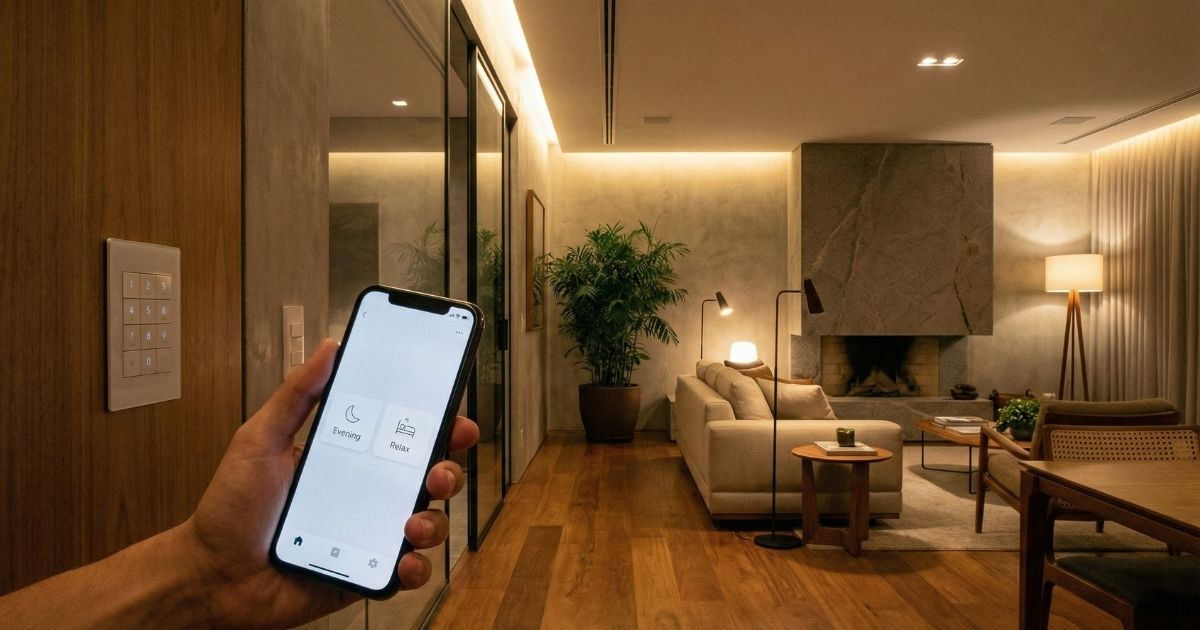 Psicologia da automação residencial: tecnologia que se adapta à rotina e fica fácil de usar.